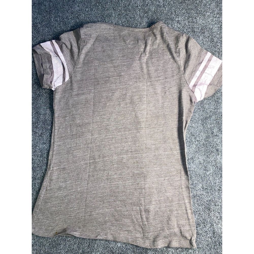 NFL Miami Dolphins Shirt Majestic Football Mens L Gray Short Sleeve Split V Neck - Picture 2 of 6